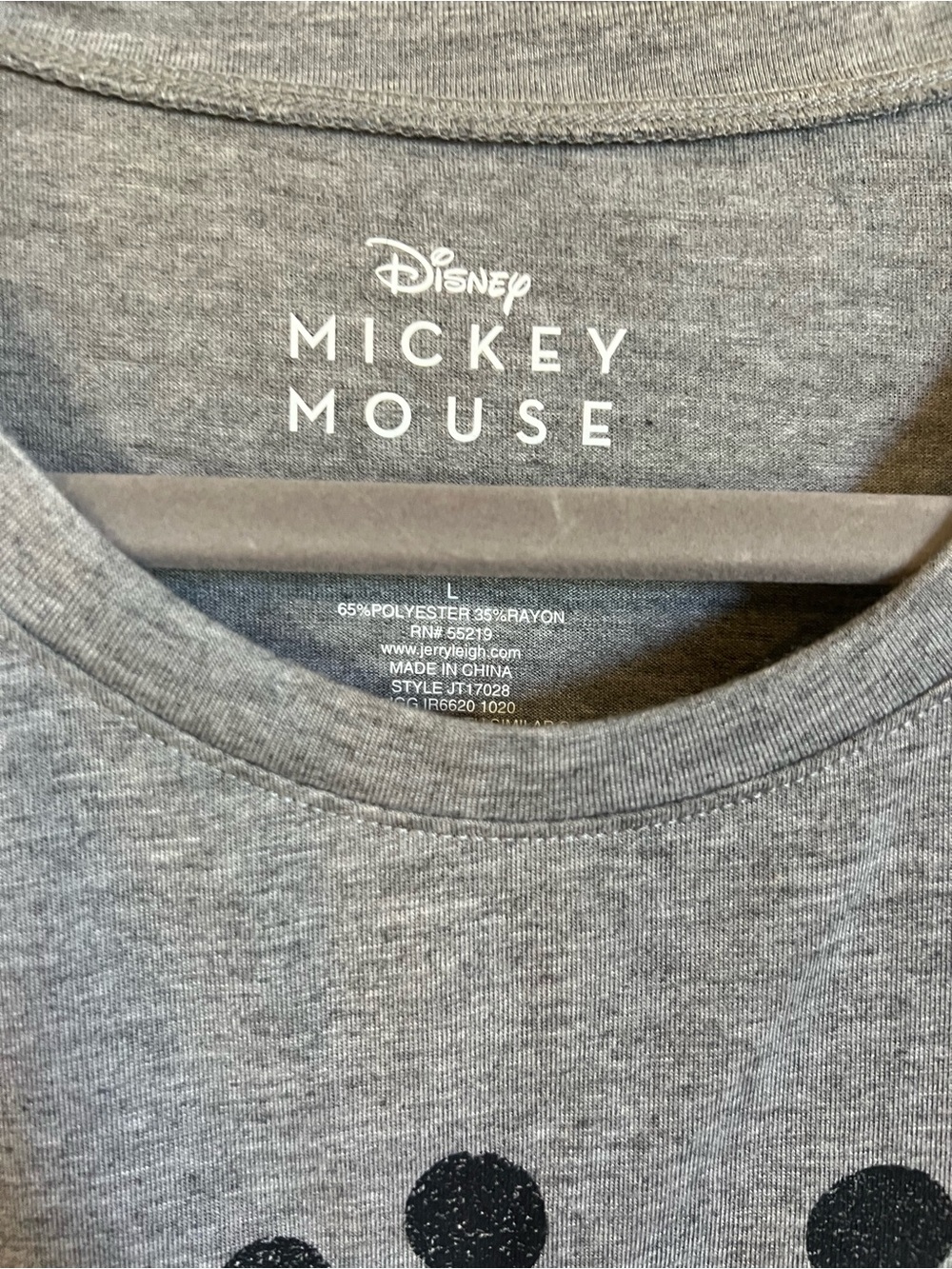 Disney Gray Mickey Mouse Tee with Red & Yellow Accents - Picture 2 of 3